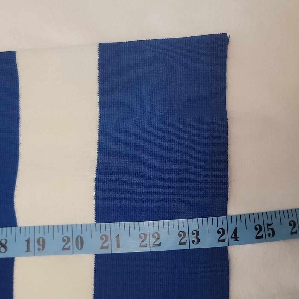 NINE WEST Blue/White striped Sleeveless Mock Neck Top, sz S NWT - Picture 9 of 10